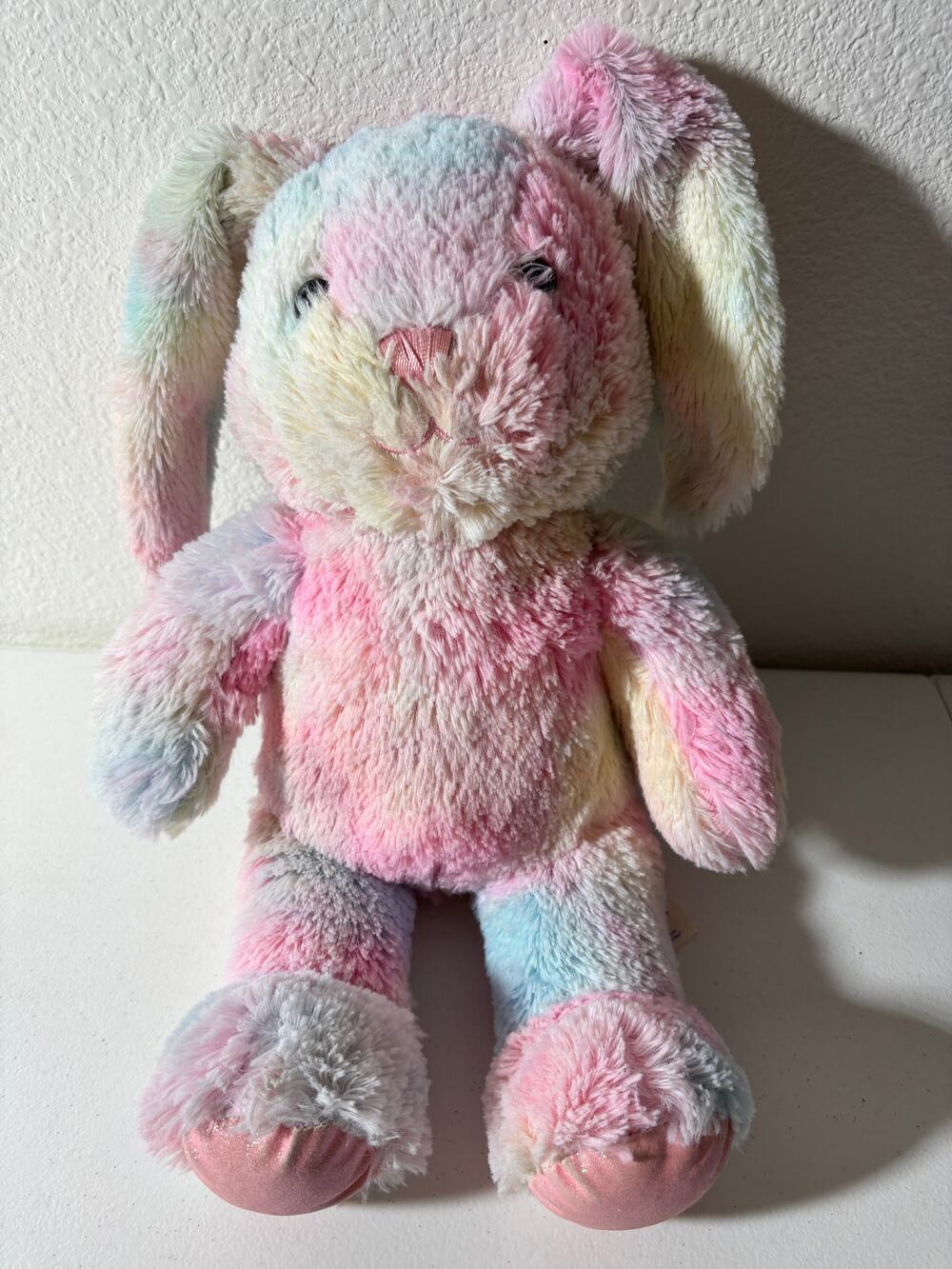 Build-A-Bear Pastel Swirl Pawlette Bunny Rabbit Tie Dye 2021 Plush 16" BABW